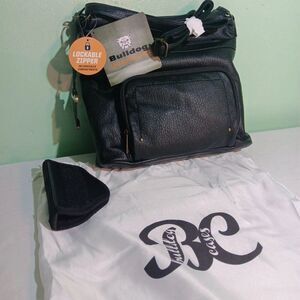 Bulldog Concealed Carry Satchel Purse With Holster Black With Black Trim BDP-081